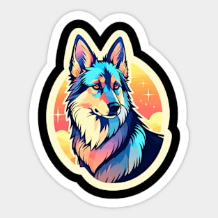 German Shepherd Dog Illustration Sticker